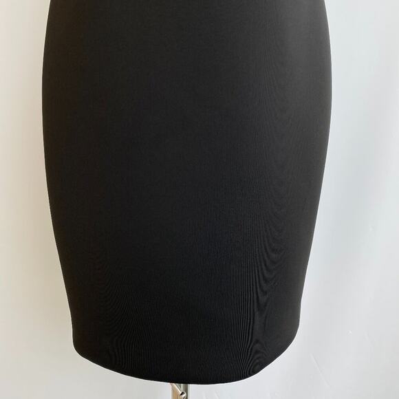 Badgley Mischka Monochrome Pearl Adorned Cocktail Dress sz 2 - Picture 5 of 12